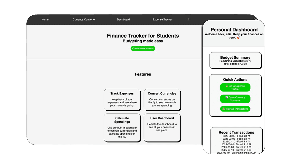 Finance Tracker for Students
